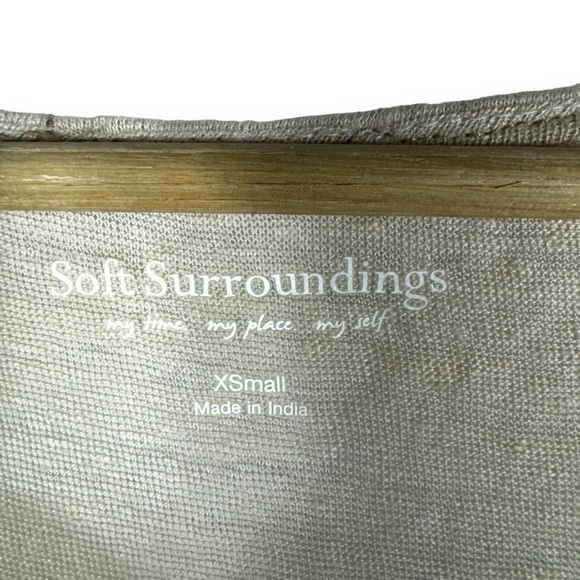 4 for $40 SALE! Soft Surroundings Linen Top w/Sequin Details, Cream, Size XS - Picture 6 of 10